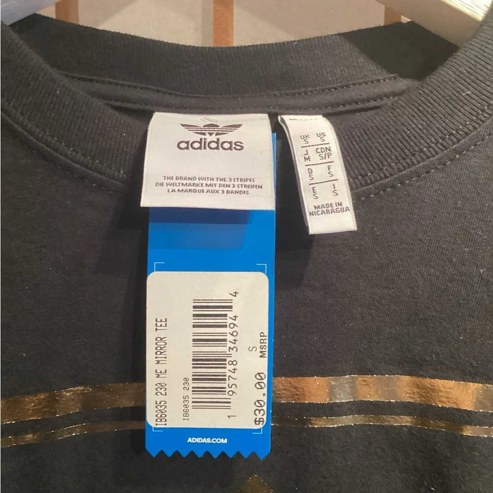 Adidas Metallic Mirror Tee IB6035-230 Men's Size Small